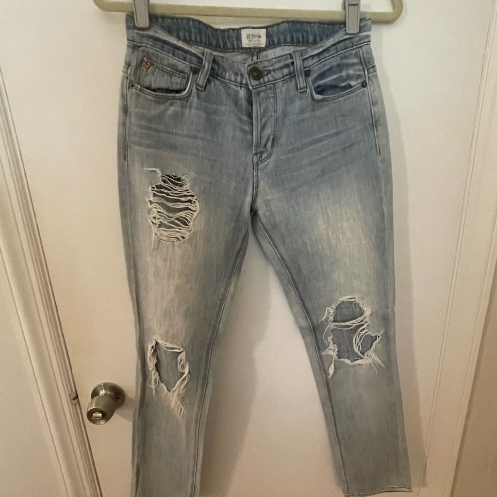 Hudson Boyfriend Style Jeans Distressed